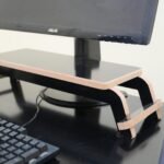Modern monitor stand for desk setup