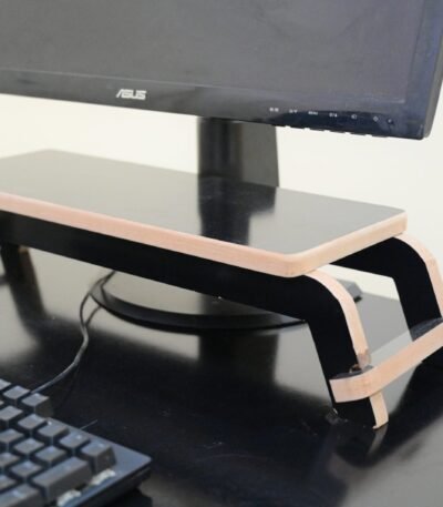 Modern monitor stand for desk setup