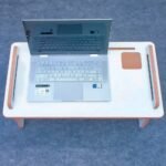 Foldable mini laptop table for bed or floor
