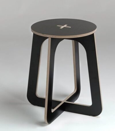 Foldable wooden stool chair