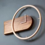 Modern wooden wall clock for home decor