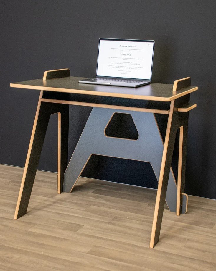 Wooden laptop desk for home and office